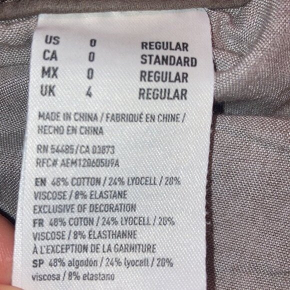 Grayish Brown American Eagle 360 Super Stretch Sateen Jeggings Size 0 - Picture 9 of 9